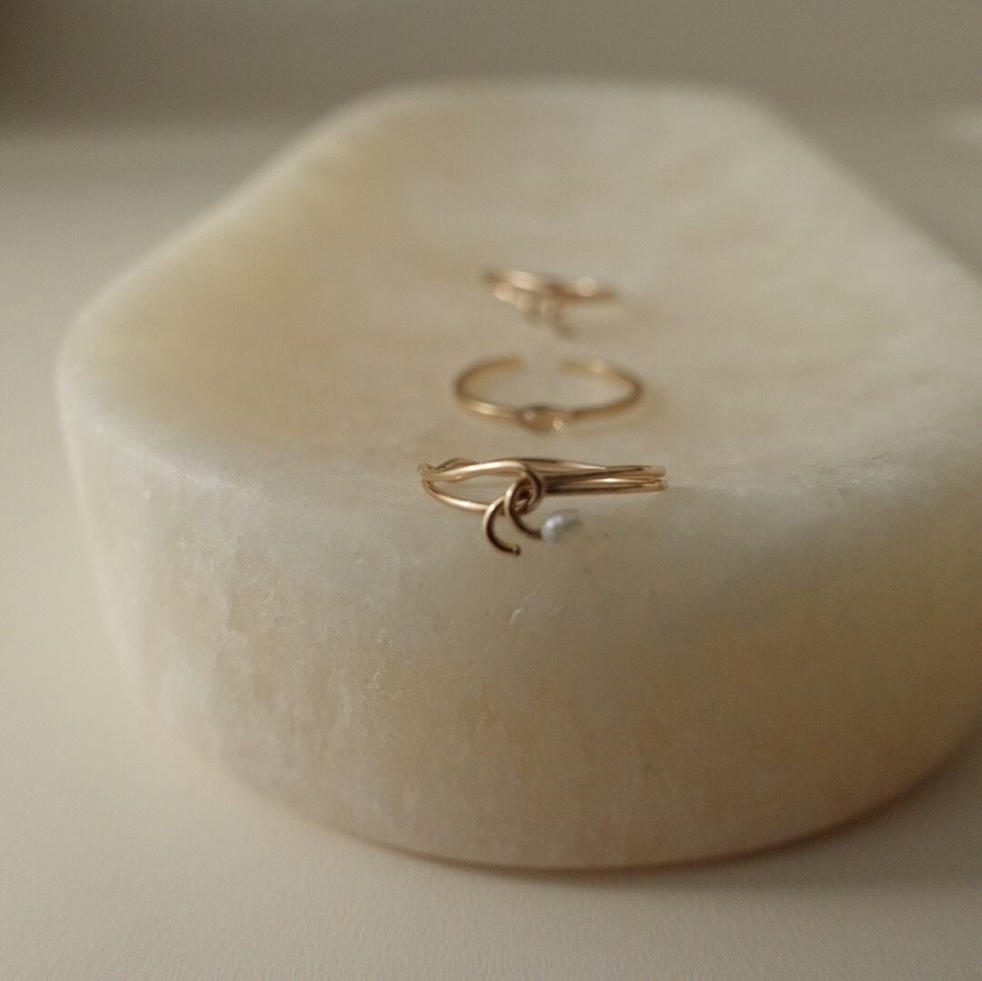 moon ring／14KGF ジュエリーポーチ付き