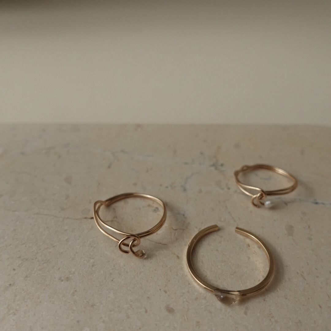 moon ring／14KGF ジュエリーポーチ付き