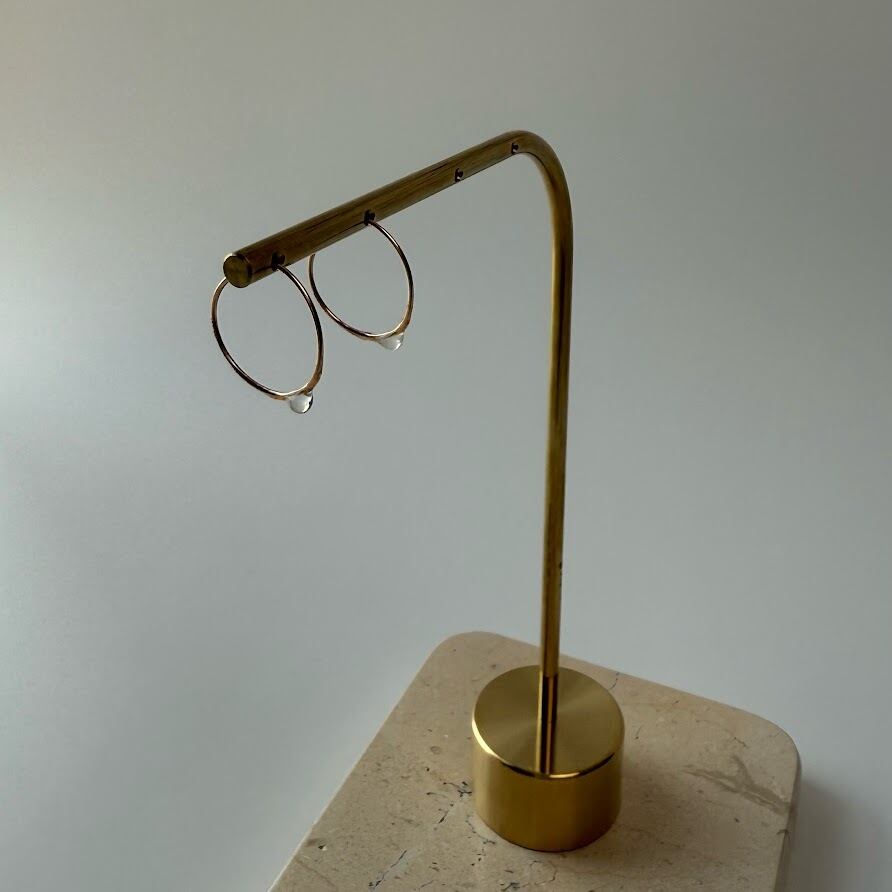 drop hoop フープピアス／K14GF　ジュエリーポーチ付き