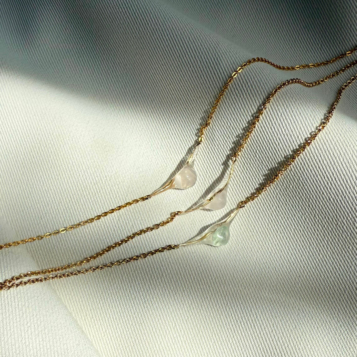 clearite：フローライト 天然石 14KGF　ジュエリーポーチ付き