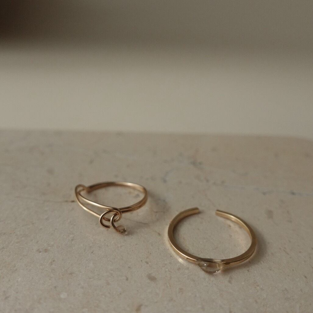 drop ring ／14KGF ジュエリーポーチ付き