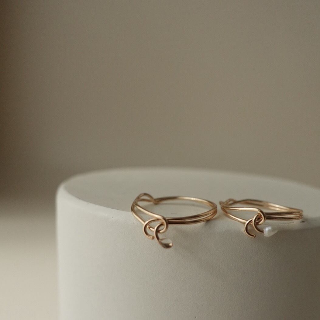 moon ring／14KGF ジュエリーポーチ付き