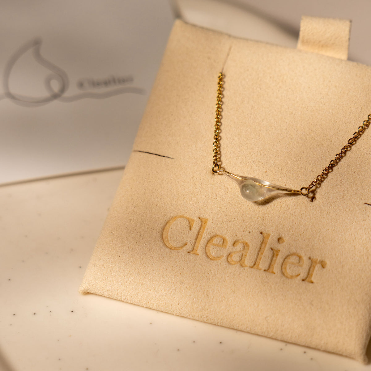 clearite：フローライト 天然石 14KGF　ジュエリーポーチ付き