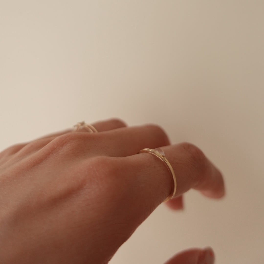 drop ring ／14KGF ジュエリーポーチ付き