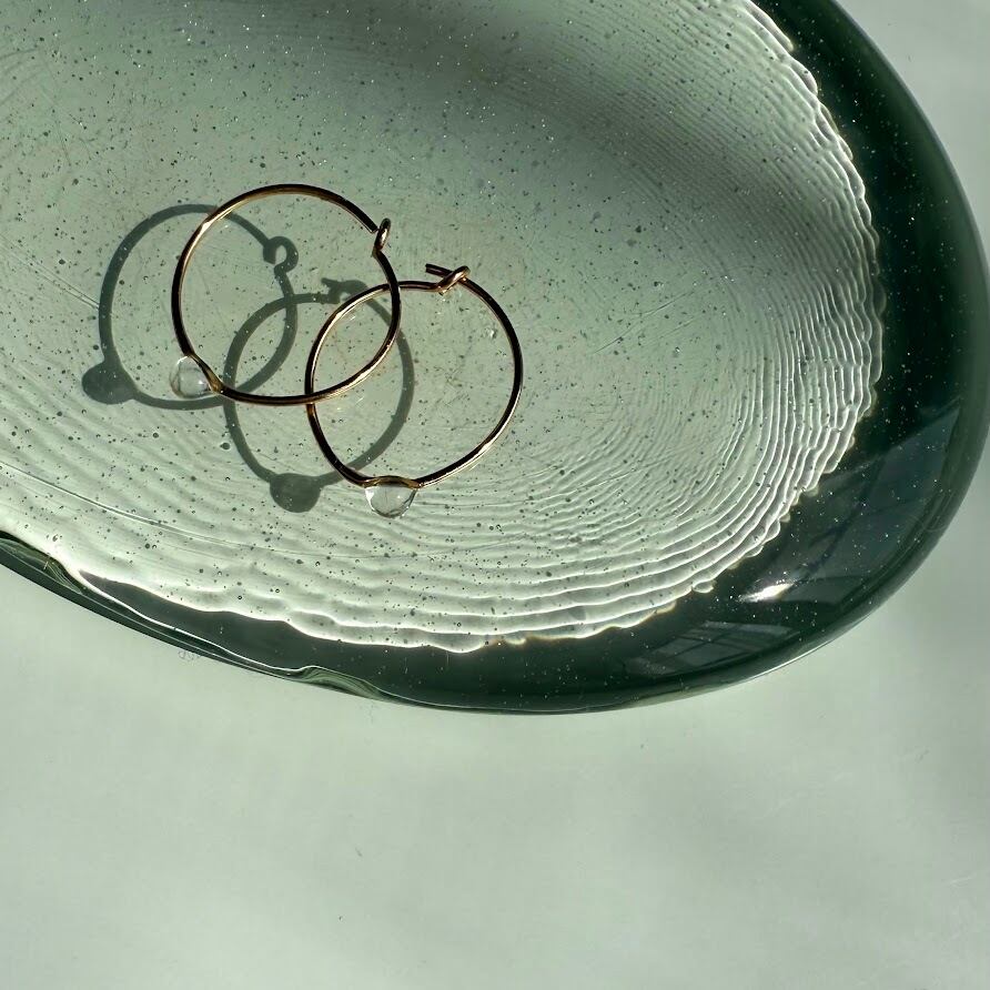 drop hoop フープピアス／K14GF　ジュエリーポーチ付き