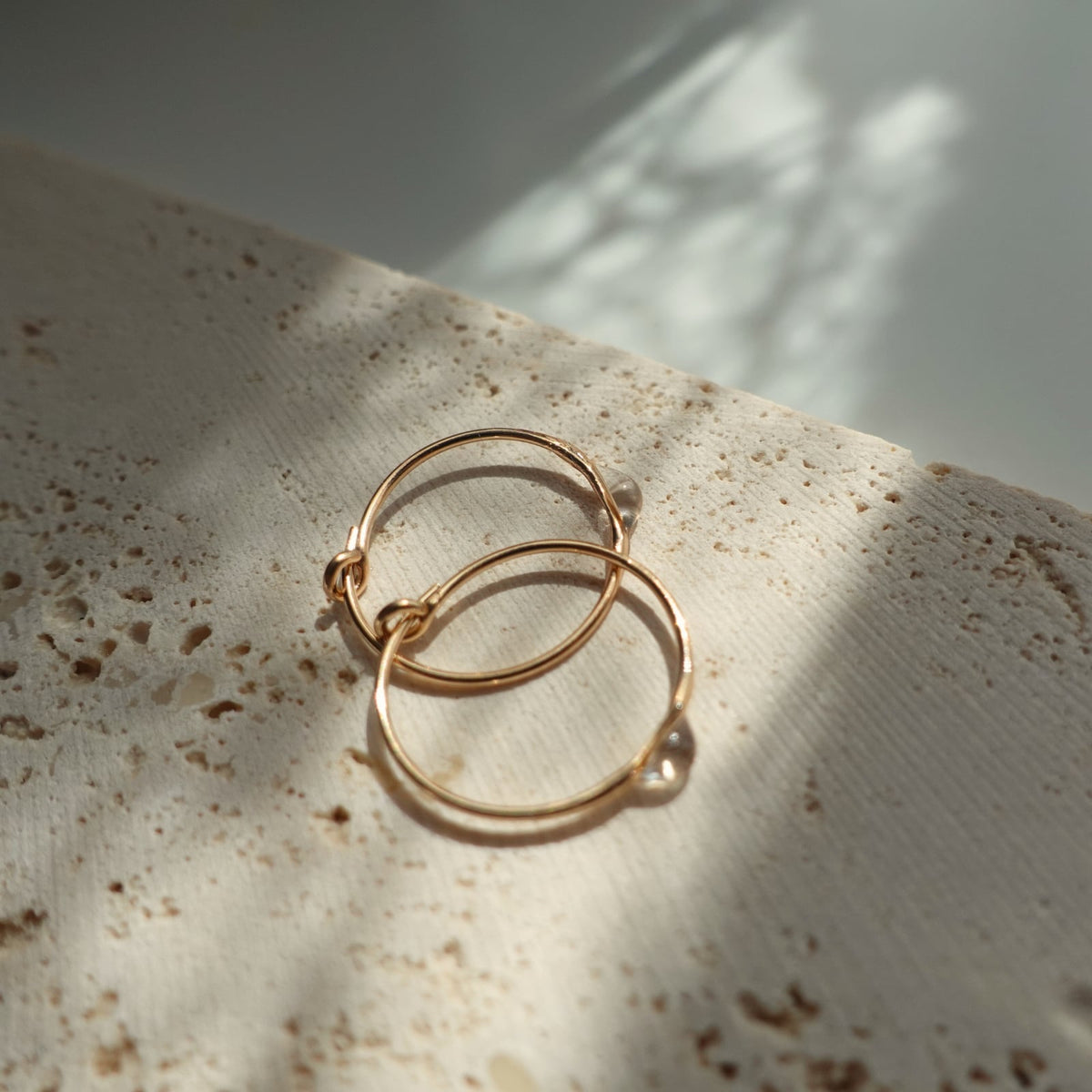drop hoop フープピアス／K14GF　ジュエリーポーチ付き