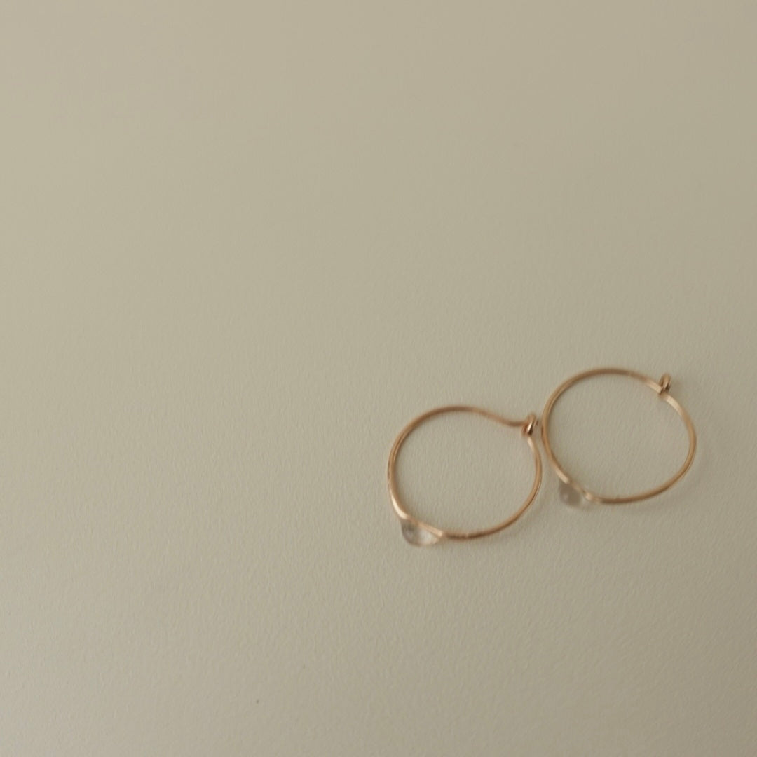 drop hoop フープピアス／K14GF
