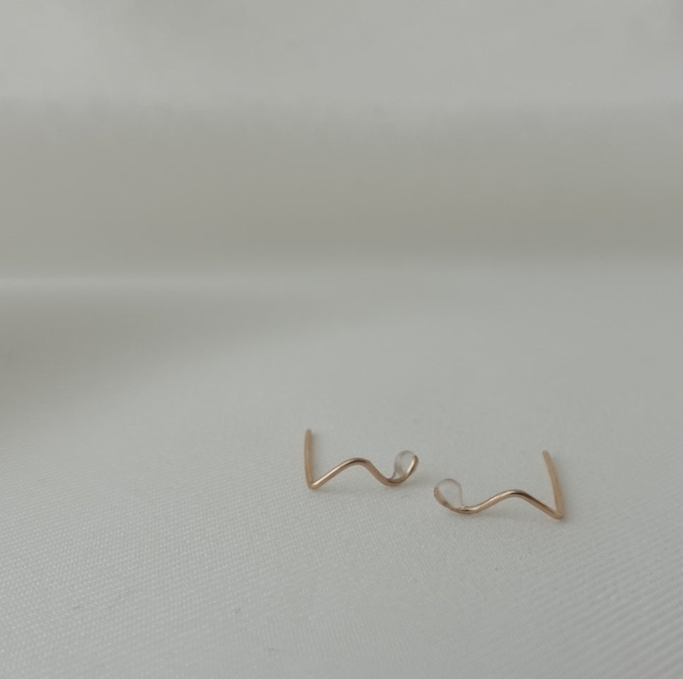 wave ピアス／14KGF　