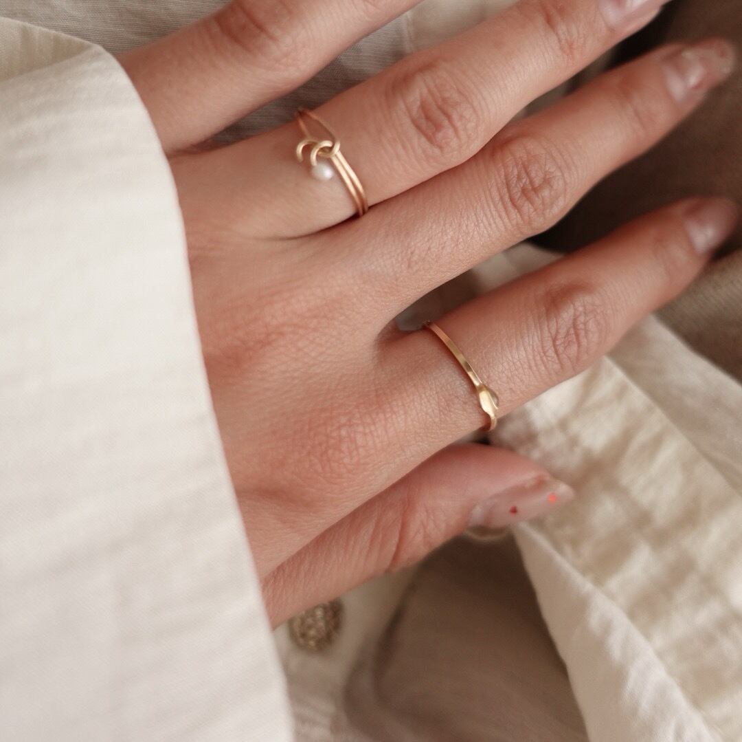 drop ring ／14KGF ジュエリーポーチ付き