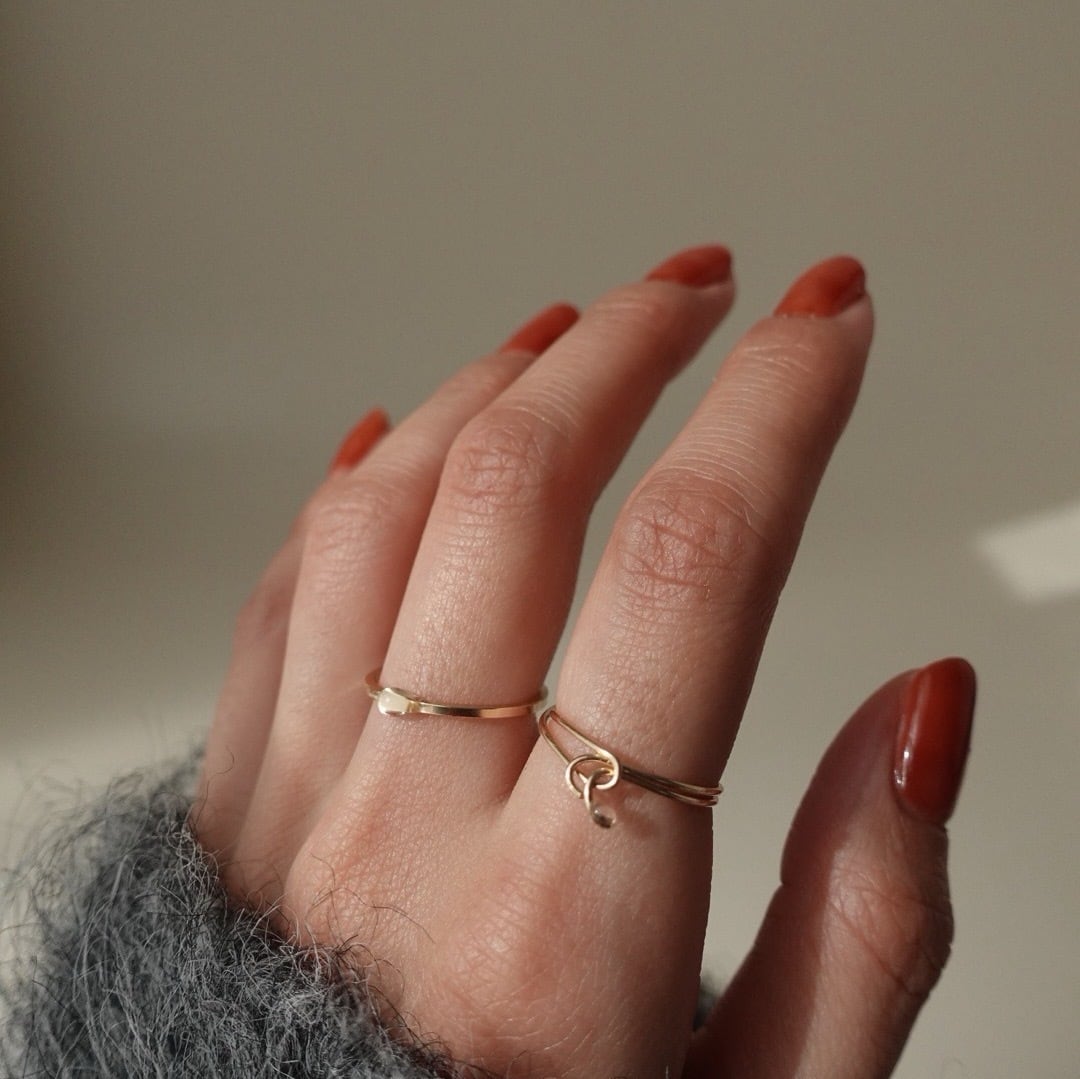 drop ring ／14KGF ジュエリーポーチ付き